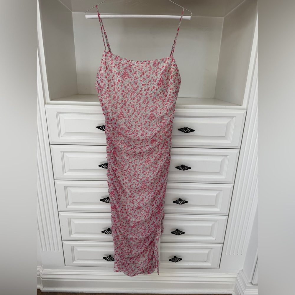 Bardot White and Pink Floral Dress